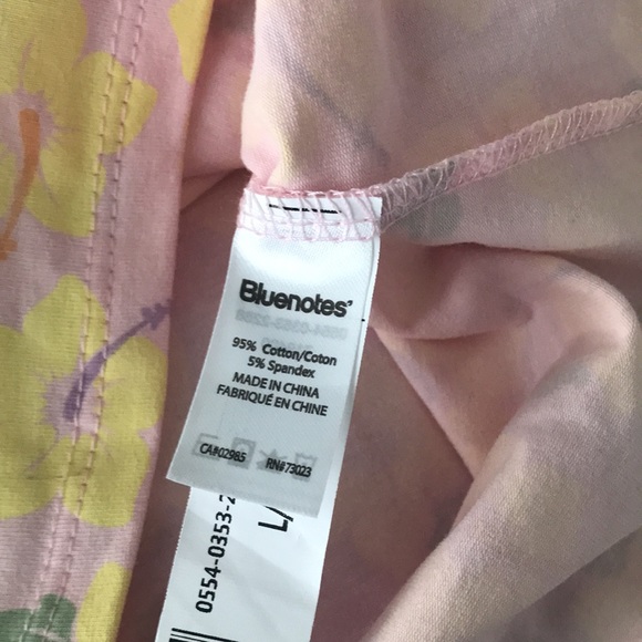 🌻4/$20 Bluenotes Pink Floral Cropped Halter Style Top Size Large New With Tag - Picture 6 of 8